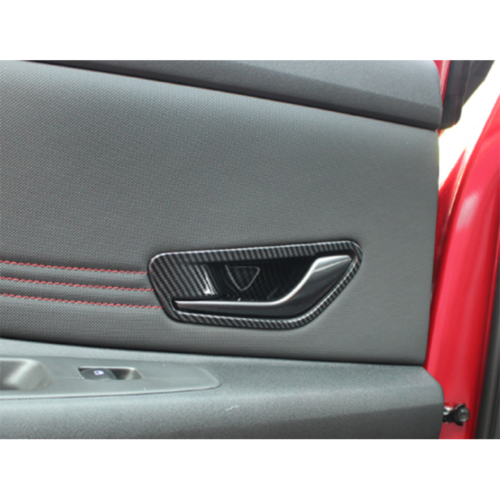 for Hyundai for Elantra 2021-2023 Carbon Fiber Inner Door Handle Bowl Cover Trim ABS