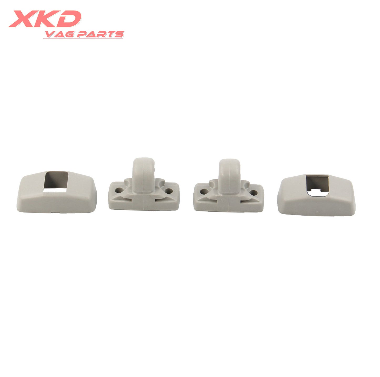 A pair of gray sun visor clips suitable for Volkswagen Beetle, Eos, for Golf , for Jetta , for Passat