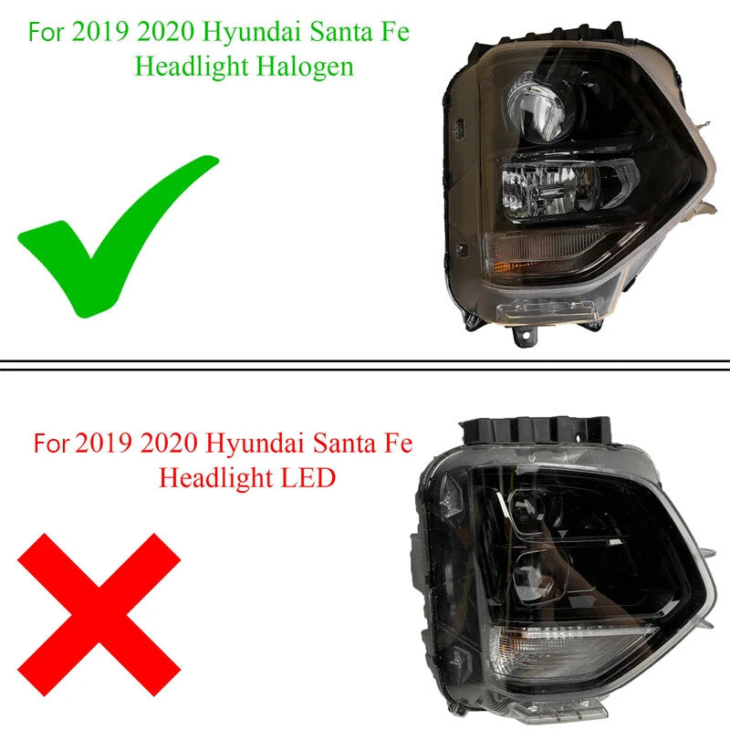 Left Halogen Front Bumper Fog Light Assembly for Hyundai Santa Fe 2019 2020