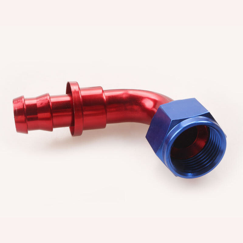 12AN AN12 90Degree Push Lock Hose End Barb Fitting/Adaptor Push-On Hose Fittings