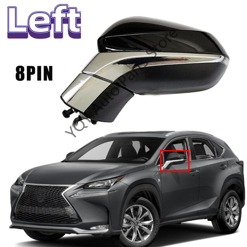 Left for Lexus NX 2015-2020 Rearview Mirror Power Heated Fold Turn Signal 8PIN