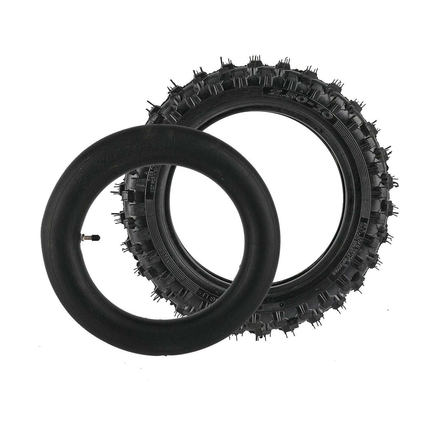 2 sets of 2.50-10 tires with tubing, 2.5-10 suitable for TTR50, XR50, CRF50, Dirt Pit bikes, DRZ70