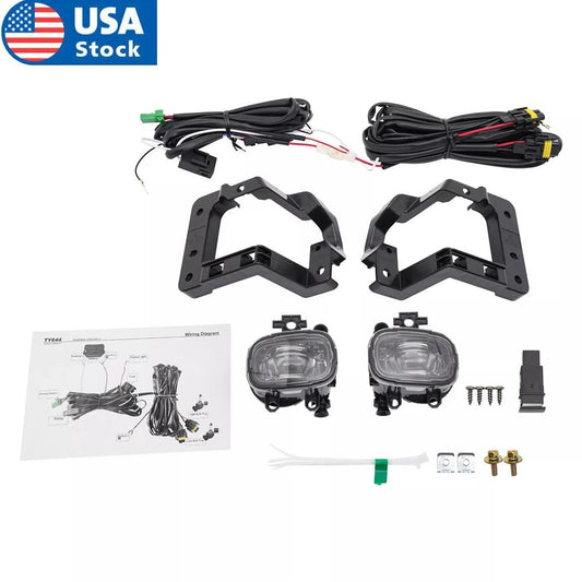 Car Fog Lights Front Lamps w/ Wiring PC Kit For 2023 2024 for Nissan Pathfinder