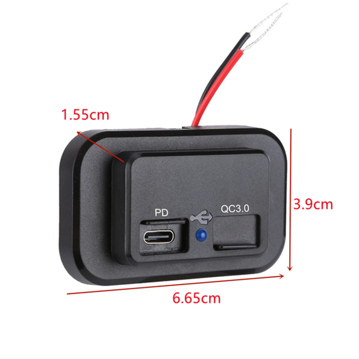 12V USB Charger Port Fast Car Charger PD & QC Outlet Socket for Boat RV Marine