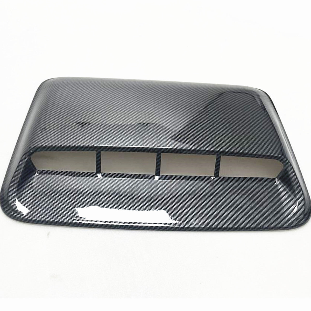 Carbon Fiber Look Car Hood Scoop Vent Air Flow Intake Bonnet Decor Cover Trims