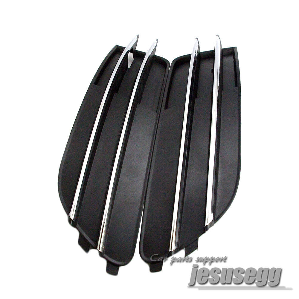 2x LR Side Lower Bumper Fog light Lamp Grille Cover for Audi A6 C7 Sedan 11-14