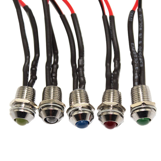 5Pack 22cm Multi Colors Car LED Indicator Light Bulb Warning Light Lamp E