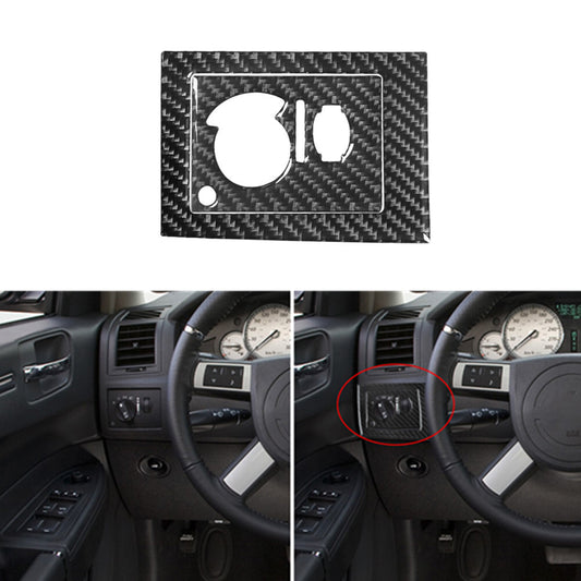 Carbon Fiber Dim Light Control Cover Trim Type-B for Chrysler 300 2005-2007