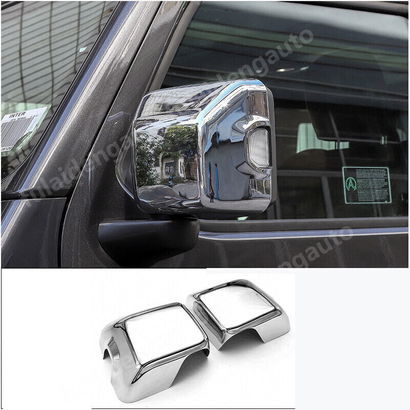 for Jeep for Wrangler JL 2018-2021 Chrome Car Side Door Rear View Mirror Cover Trim