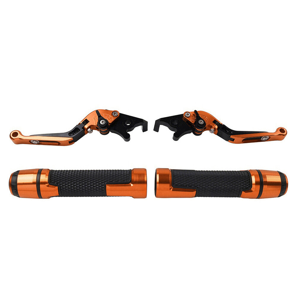 Fold Extendable Brake Clutch Levers Handlebar Grip Set Fit for Suzuki GSXR600/750 US