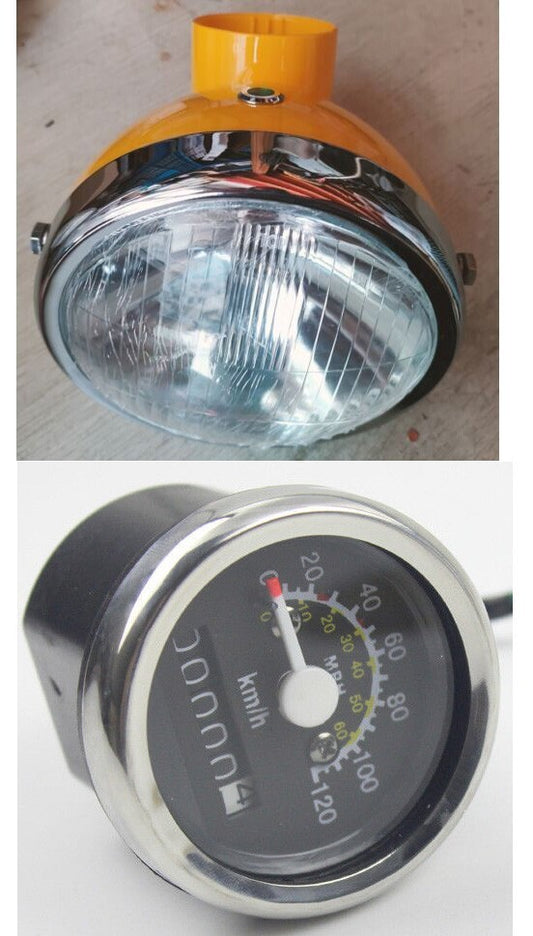 6.14 Yellow Head light lamp Speedometer for Honda Monkey Z50 Z50R Z50J Skyteam