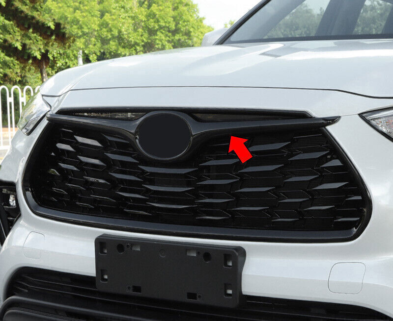 for Toyota Highlander 2020-2023 black Front Center Mesh Grille Grill Strip Cover