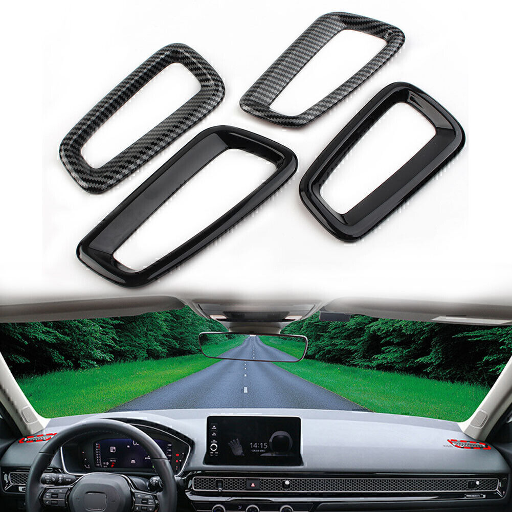 Inner Dash Side Air Vent Outlet Cover Fit for Honda for Civic 11th 2022 Carbon Fiber/BLK