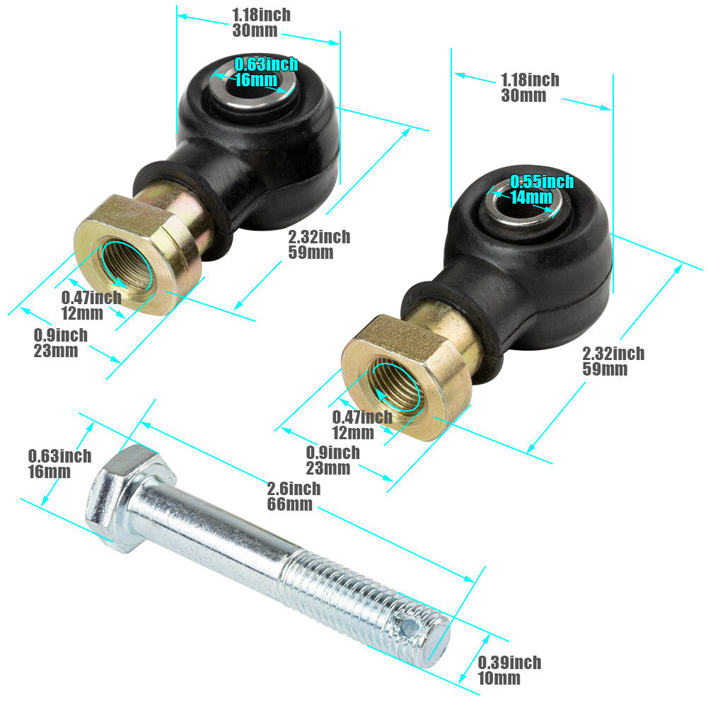 All Balls Tie Rod End Kit for Polaris Atv'S Ranger Rzr 500 700 800 51-1030 US