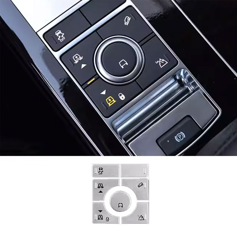 for Range Rover Sport 2018-2020 Aluminum Alloy Middle Terrain Mode Button Patch
