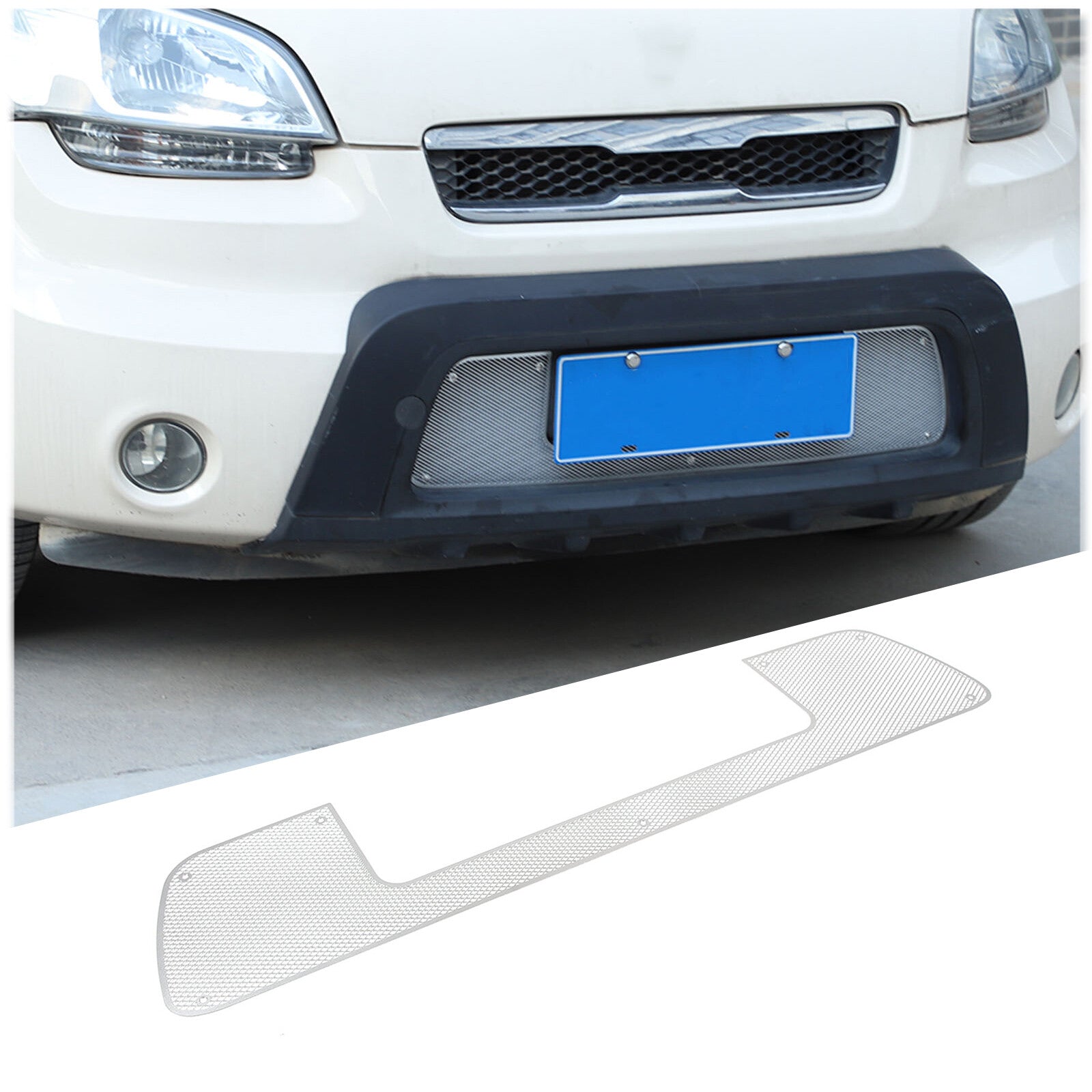Black front bumper cover lower grille insert for Kia 2009 - 2013 S. Steel