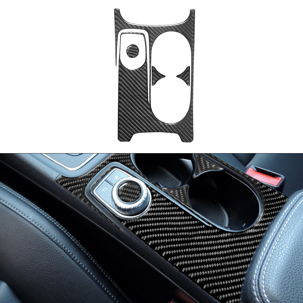 4x for Mercedes Benz CLA GLA Carbon Fiber Interior Center Cup Holder Cover Trim