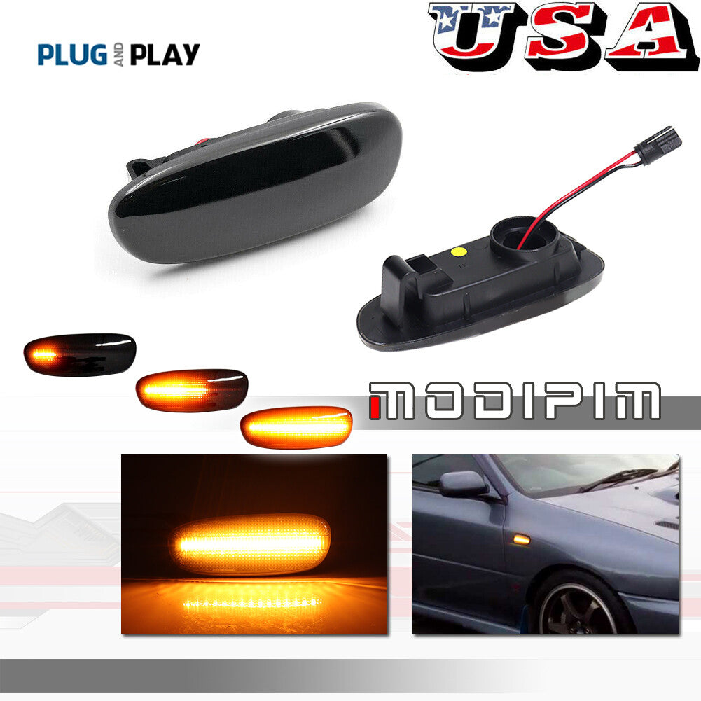 For 1993-01 for Subaru Impreza: Sequential smoke fender LED side marker lights flashing