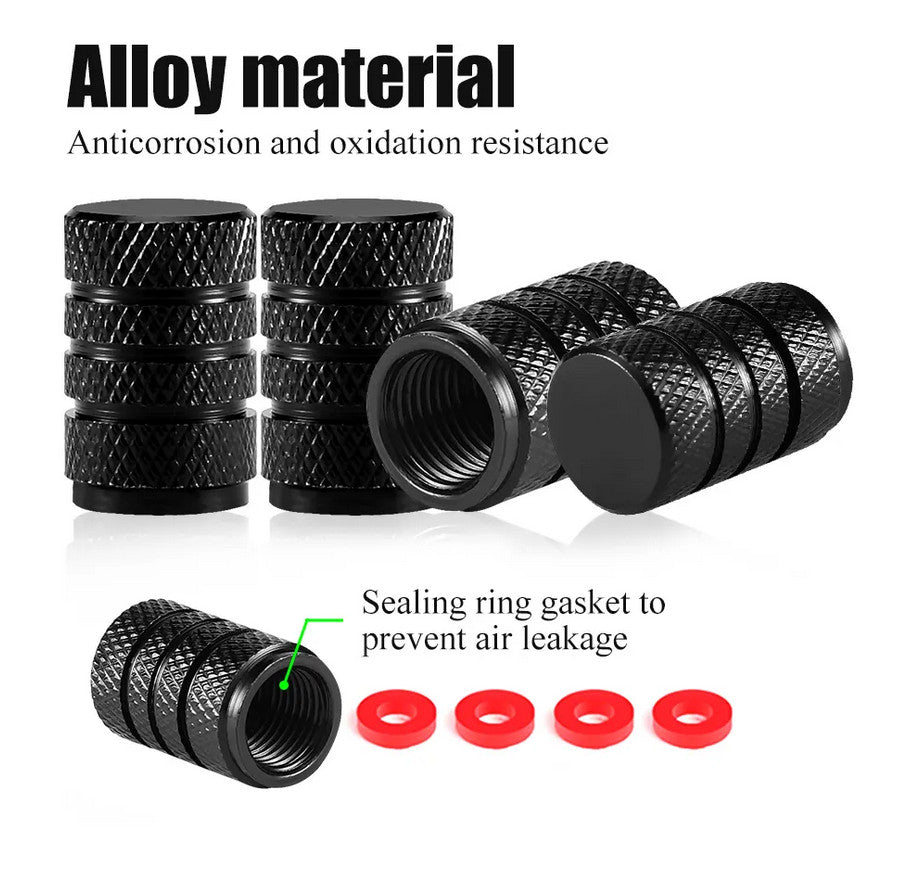 4-piece car tire valve cover rod air dust cover, sky blue, suitable for Peugeot for Renault