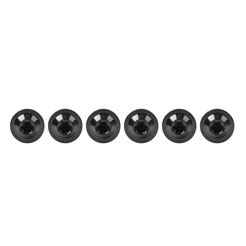 6pcs Bolts Truss Torx Head Self Tapping Screws M5x15mm Fastener Black