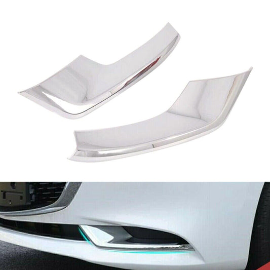 2x Chrome Front Fog Light Frame Cover Trim Fit 2019 2020 for Mazda 3 Sedan