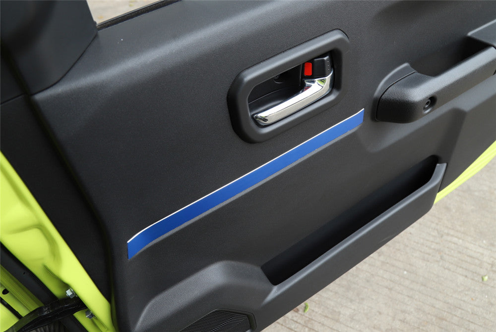 Fit for Suzuki for Jimny 2019-22 Alloy Blue Interior Door Panel Trim Car Accessories