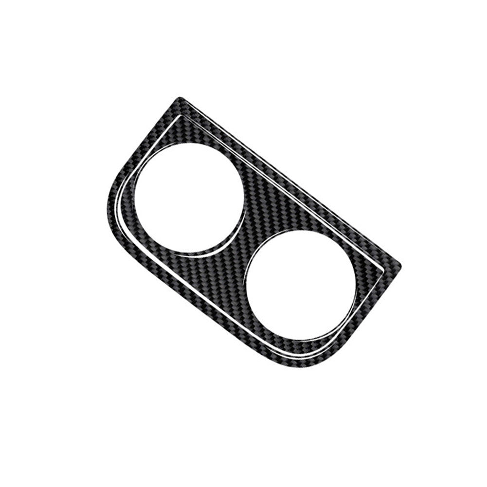 2X Carbon Fiber Rear Cup Holder Cover Trim for Subaru Outback Legacy 2015-2017