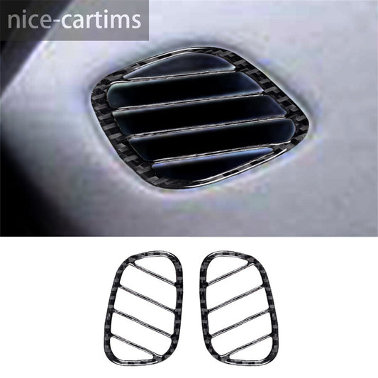Carbon Fiber Inner Dashboard Demist Air Vent Outlet Trim for Jaguar XF 2009-2011