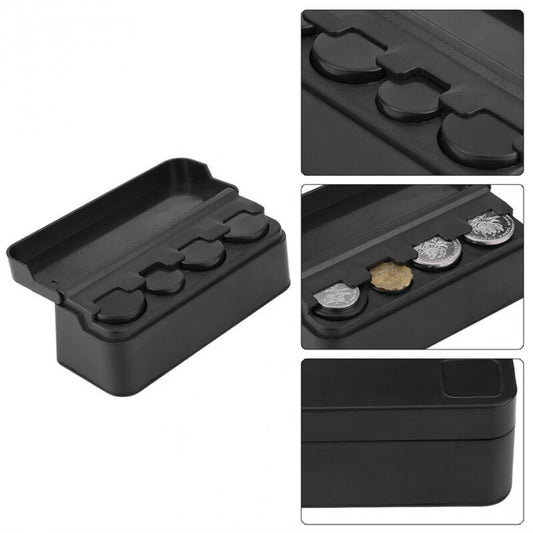 1Pc Car Interior Plastic Coin Case Storage Box Holder Change Container Organizer