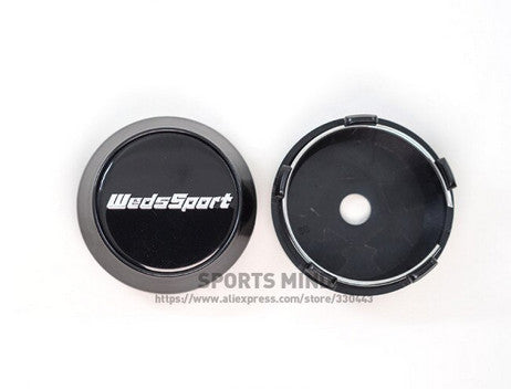 4x60mm WedsSport Black Badge Wheel Center Cover Hub Cover Rim Cover TE37