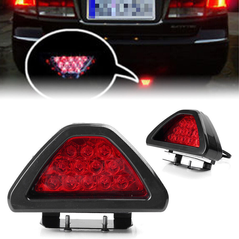 Racing Light Rear Tail Stop Brake Lamp F1 Style 12-LED Strobe Flash Light Bulbs