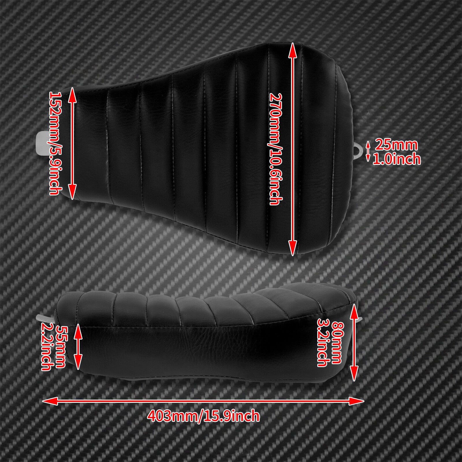 Stripes Front Driver Solo for Seat Cushion Fit For Sportster XL 1200 883 48 2012-15