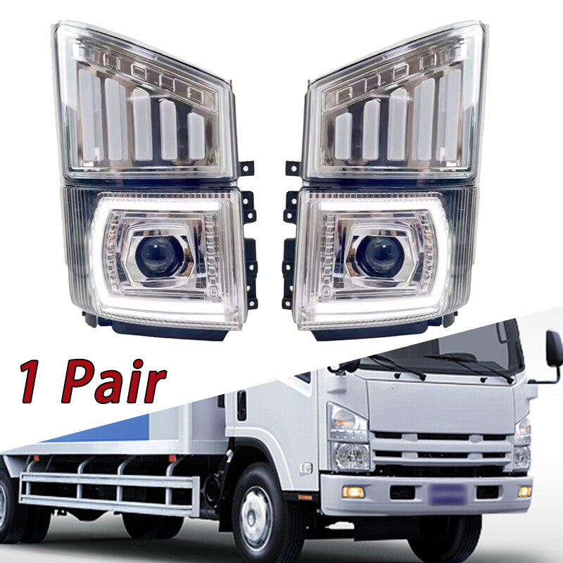Set for Isuzu 700p Truck Heavy-Duty LED headlights Fog lights Turn signals