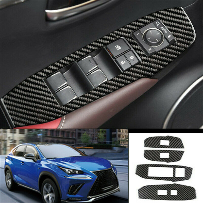for Lexus NX200T 300H 2015-2021 Carbon Style Window Lift Panel Switch Cover Trim