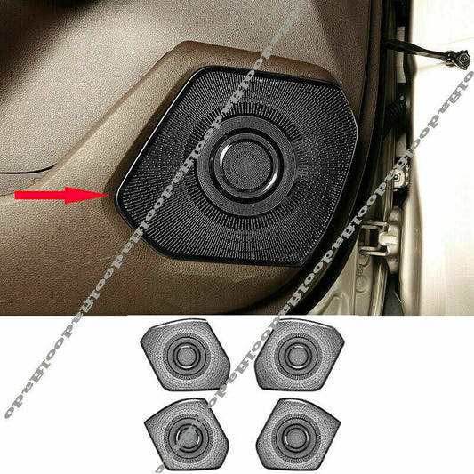 4P for Toyota Highlander 2020-2023 Black Titanium Inner Door Speaker Cover Trim