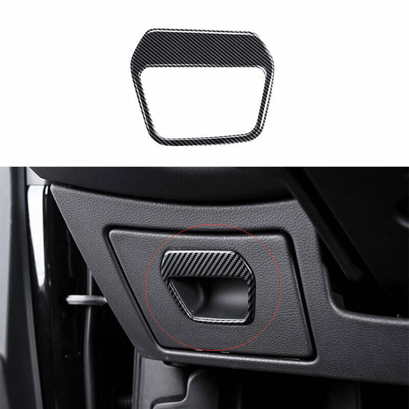 for Audi A6 A7 2019-24 Carbon Fiber Look Main driver Storage Box Handle Sticker