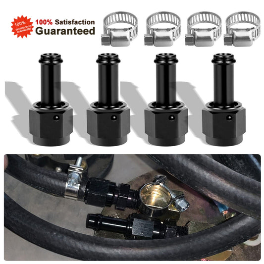 6AN AN6 Female to 3/8 inch 5/16 inch Rotary Hose Rod End Fitting Adapter 4 Pieces