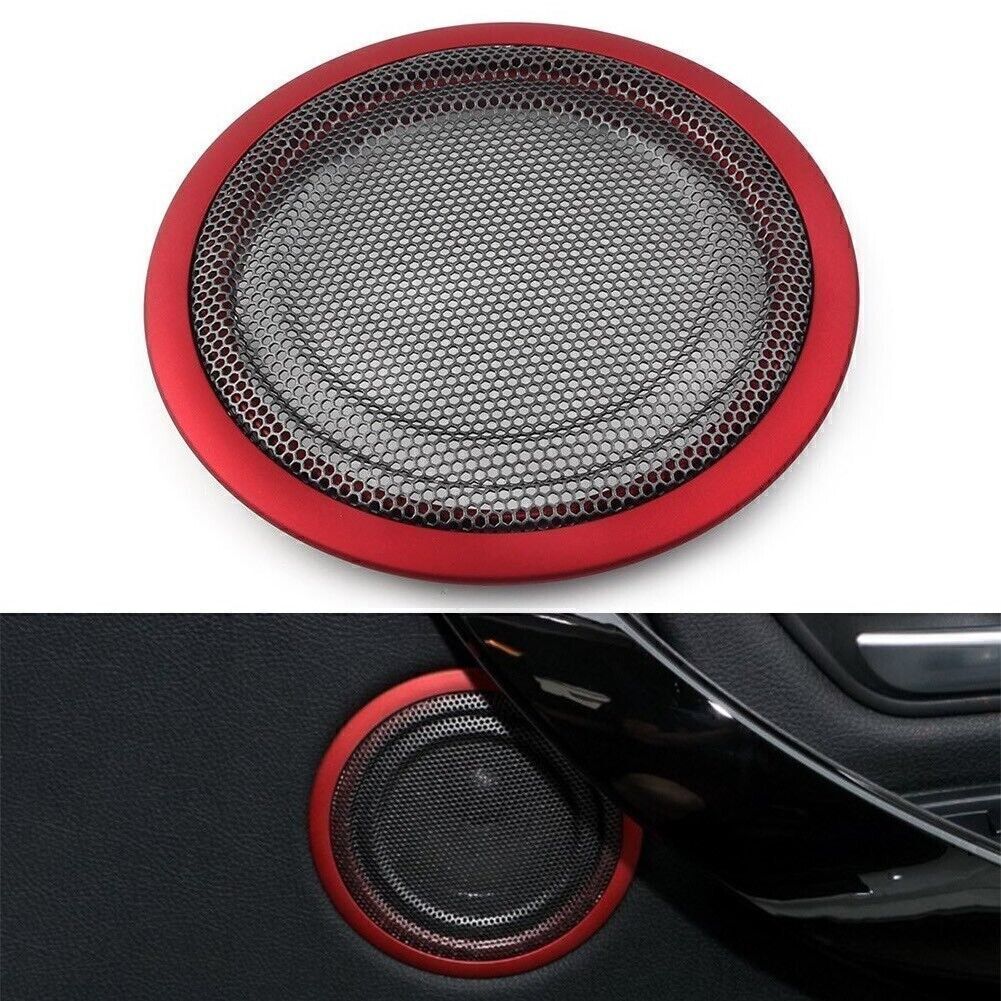 Speaker Trim Cover Decoration Universal Fit for BMW 3 series F30 F35 4 series Red