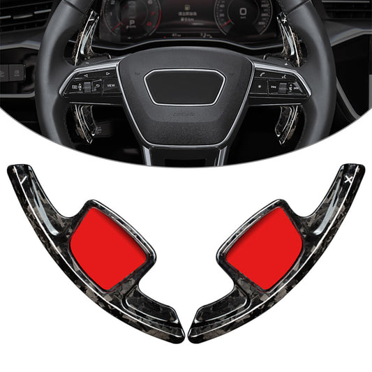 Fit for Audi A7 2019-2021 Steering Wheel Paddle Shifter Extension Carbon Fiber 2PCS
