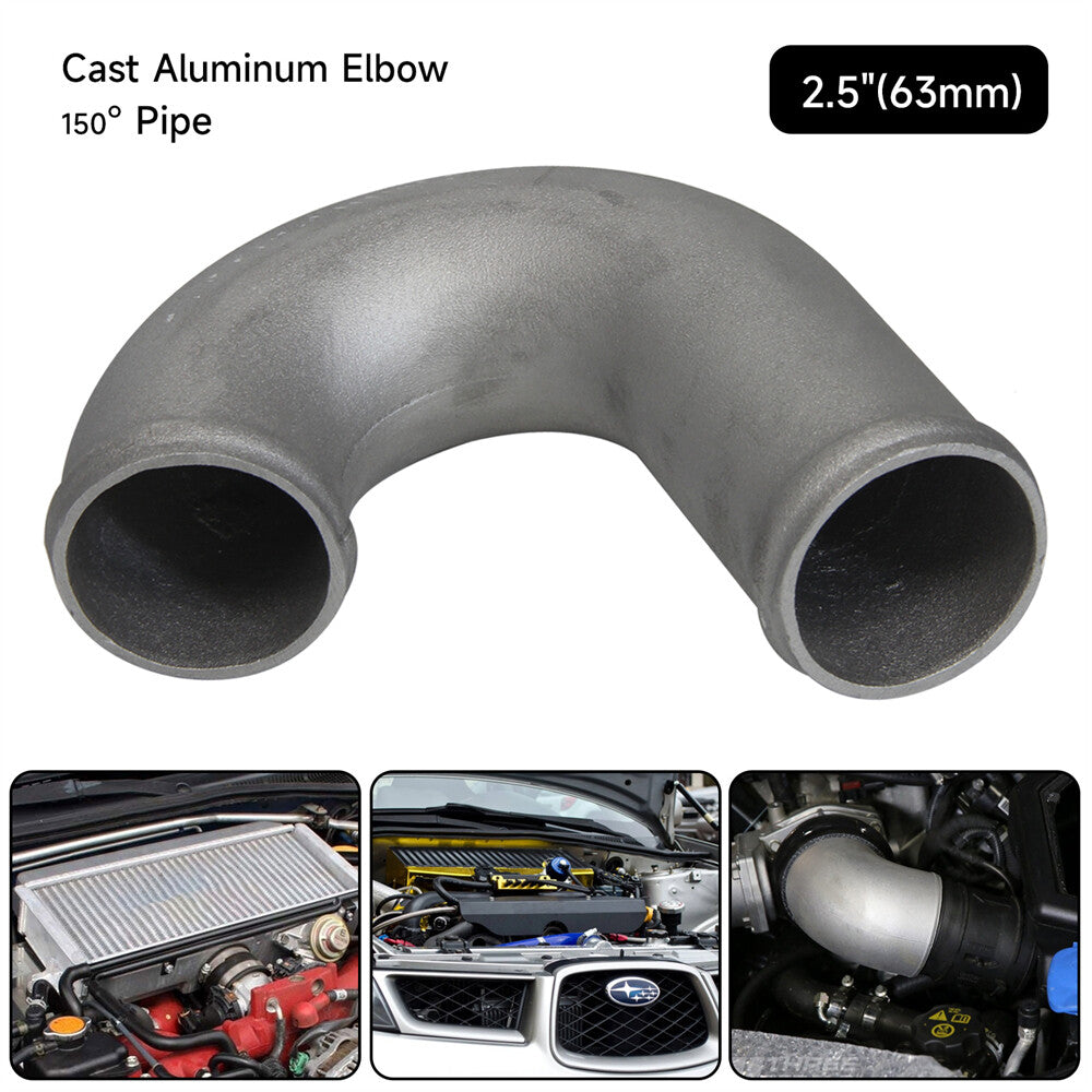 Universal 63mm 2.5 Cast Aluminum 150 Degree Elbow Pipe Turbo Intercooler Pipe