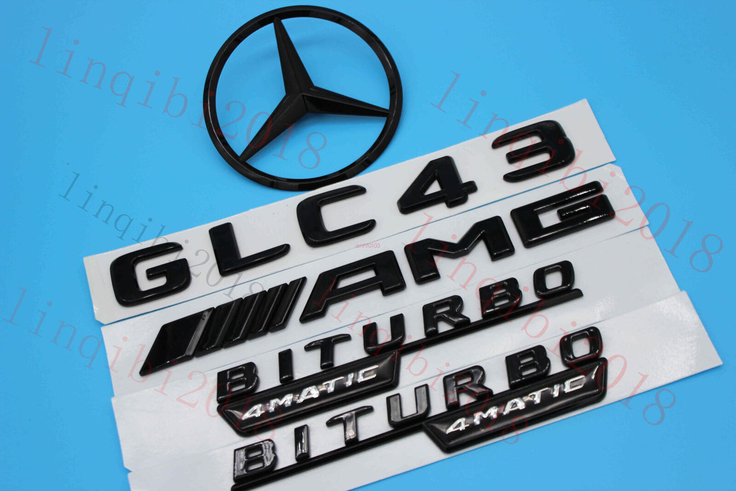 GLC43 AMG Trunk Logo Sticker Decal Emblem Badge Package For GLC43