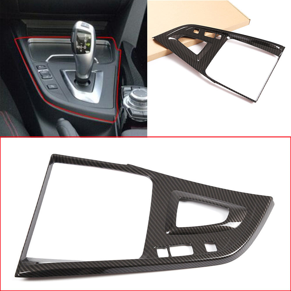 Carbon Fiber ABS Gear Shift Panel Trim for BMW 3 Series F30 2013-15 4 Series 3GT