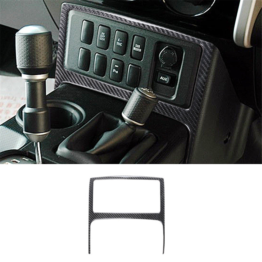 Central Control Button Frame Trim Carbon Fiber for Toyota FJ Curiser 2007-2021