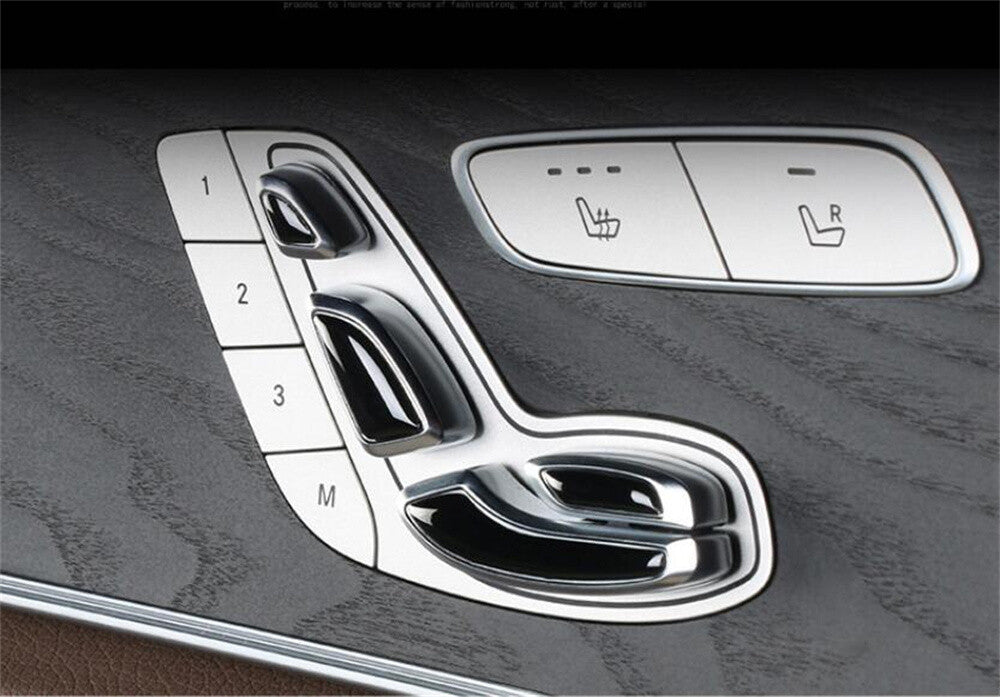 Carbon Fiber for Seat Adjustment Button Cover for Benz C E GLC Class W205 W213 2016+