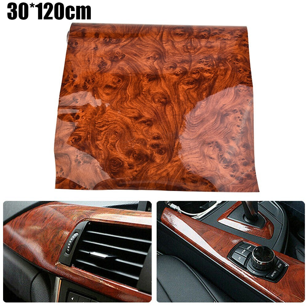 DIY Glossy Car Interior Wood Grain Texture Vinyl Packaging Stickers and Decals