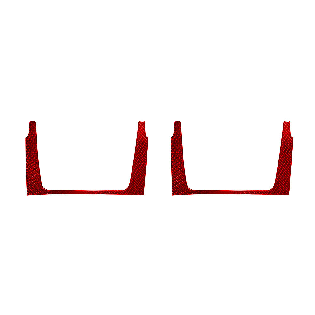 Red Carbon Fiber Rear for Seat Storage Side Frame Trim for Dodge Durango 2014-2020