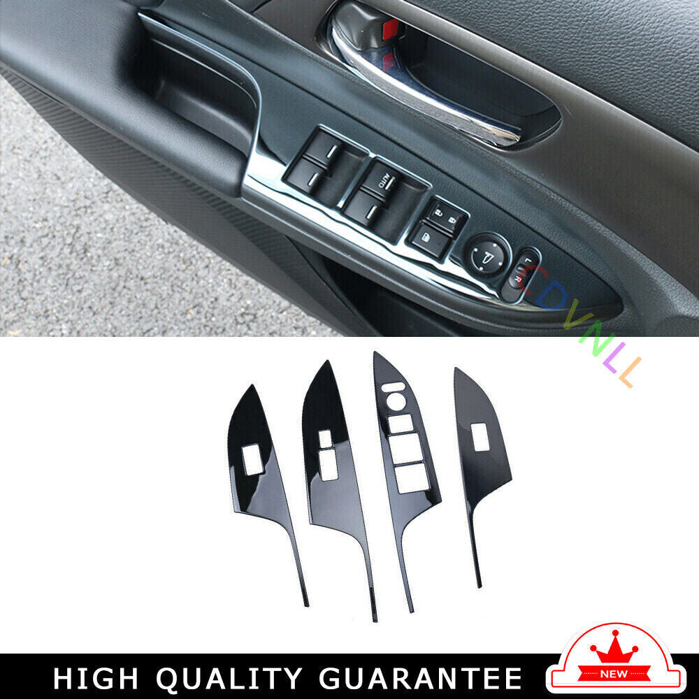 Glass Window Lifting Lock Panel Trim for Honda Accord 9TH 14-2017 Black Titanium