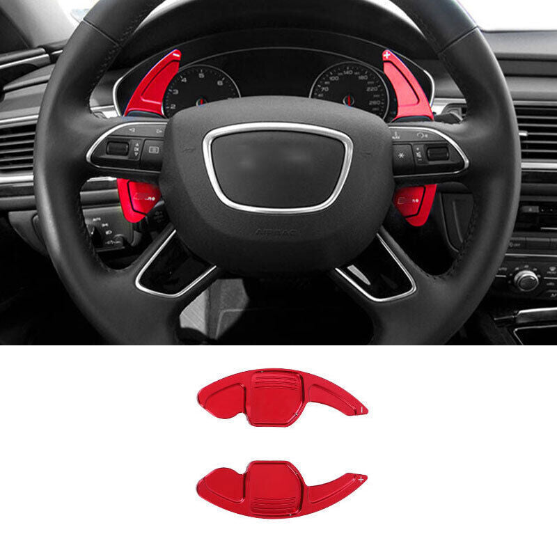 Fit for Audi A3 S3 2014 2015-2016 Red Aluminum Steering Wheel Shift Paddles 2P