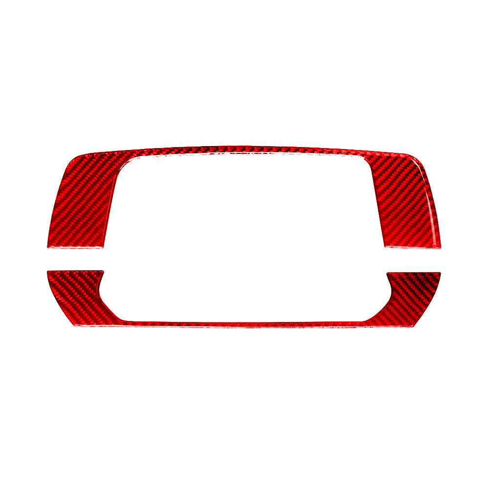 Red Carbon Fiber Interior LCD Screen Frame Cover Trim for Nissan Altima 2019-22