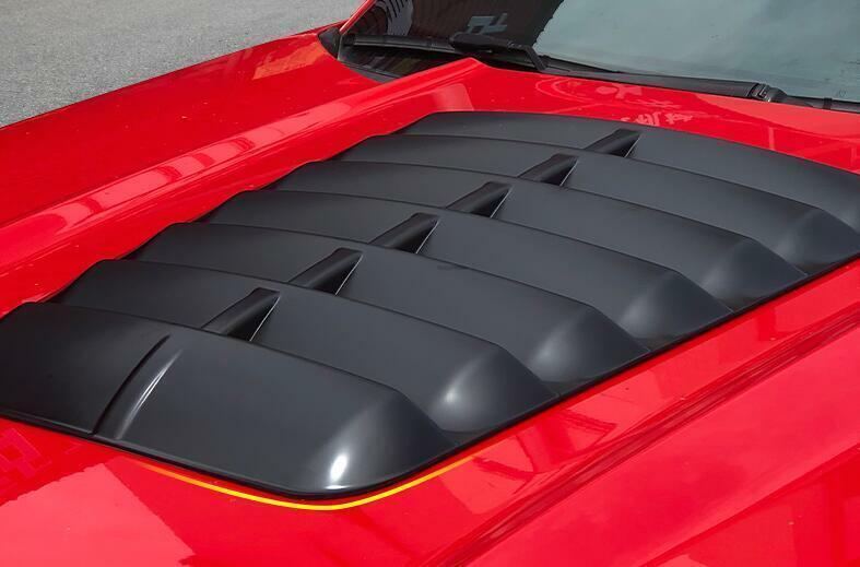 GT500 Gloss Black Engine Hood Fender Air Outlet Frame for Ford for Mustang 2015-2022